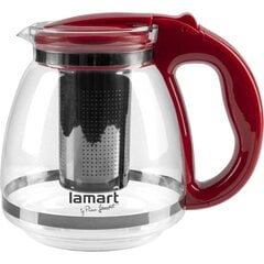 Lamart stiklinis arbatinukas Red Verre, 1.5 L цена и информация | Чайники, кофейники | pigu.lt