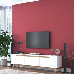 Подставка под телевизор, Asir, 180x49x 35 см, белый/бежевый цена и информация | Тумбы под телевизор | pigu.lt