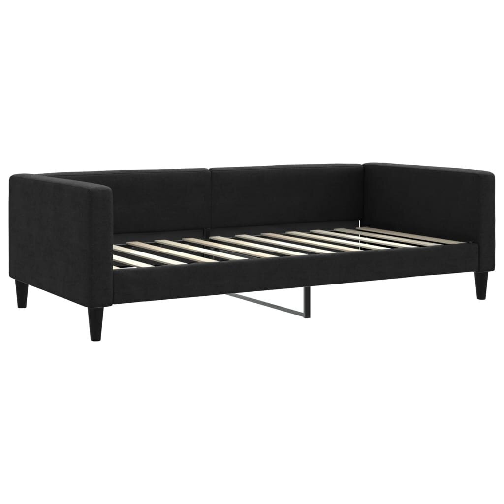 Sofa-lova vidaXL, 100x200 cm, juoda kaina ir informacija | Lovos | pigu.lt