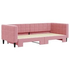 Sofa-lova vidaXL, 90x200 cm, rožinė kaina ir informacija | Lovos | pigu.lt