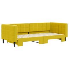 Sofa-lova vidaXL, 90x200 cm, geltona kaina ir informacija | Lovos | pigu.lt