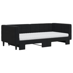 Sofa-lova vidaXL, 90x190 cm, juoda kaina ir informacija | Lovos | pigu.lt