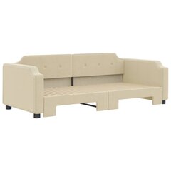 Sofa-lova vidaXL, 80x200 cm, smėlio spalvos kaina ir informacija | Lovos | pigu.lt