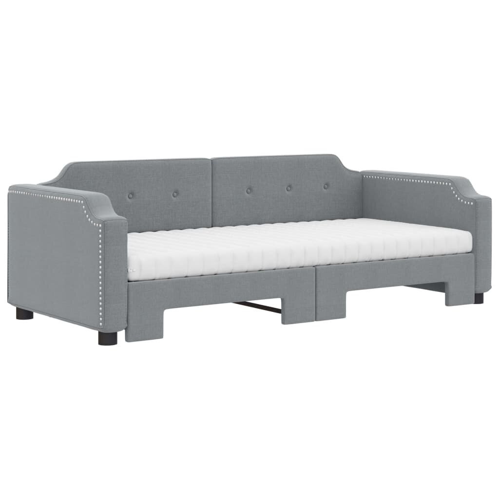 Sofa-lova vidaXL, 90x200 cm, pilka kaina ir informacija | Lovos | pigu.lt