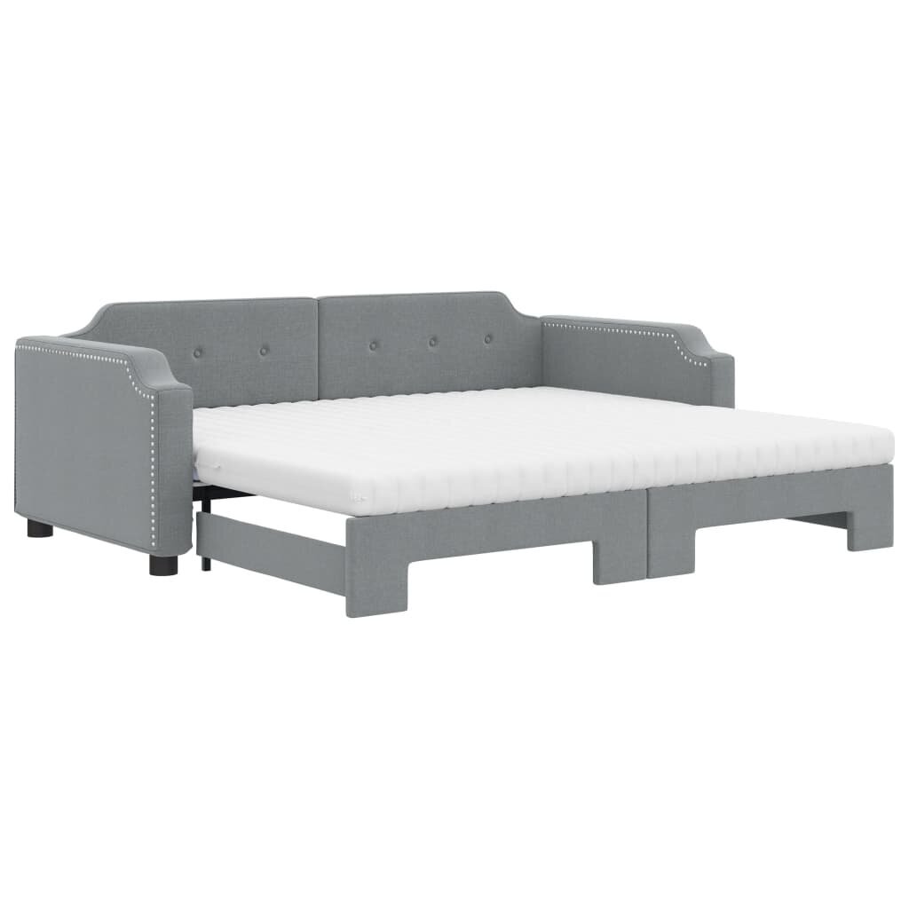 Sofa-lova vidaXL, 90x200 cm, pilka kaina ir informacija | Lovos | pigu.lt