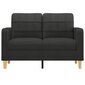 Dvivietė sofa vidaXL, 120cm, juoda kaina ir informacija | Sofos | pigu.lt