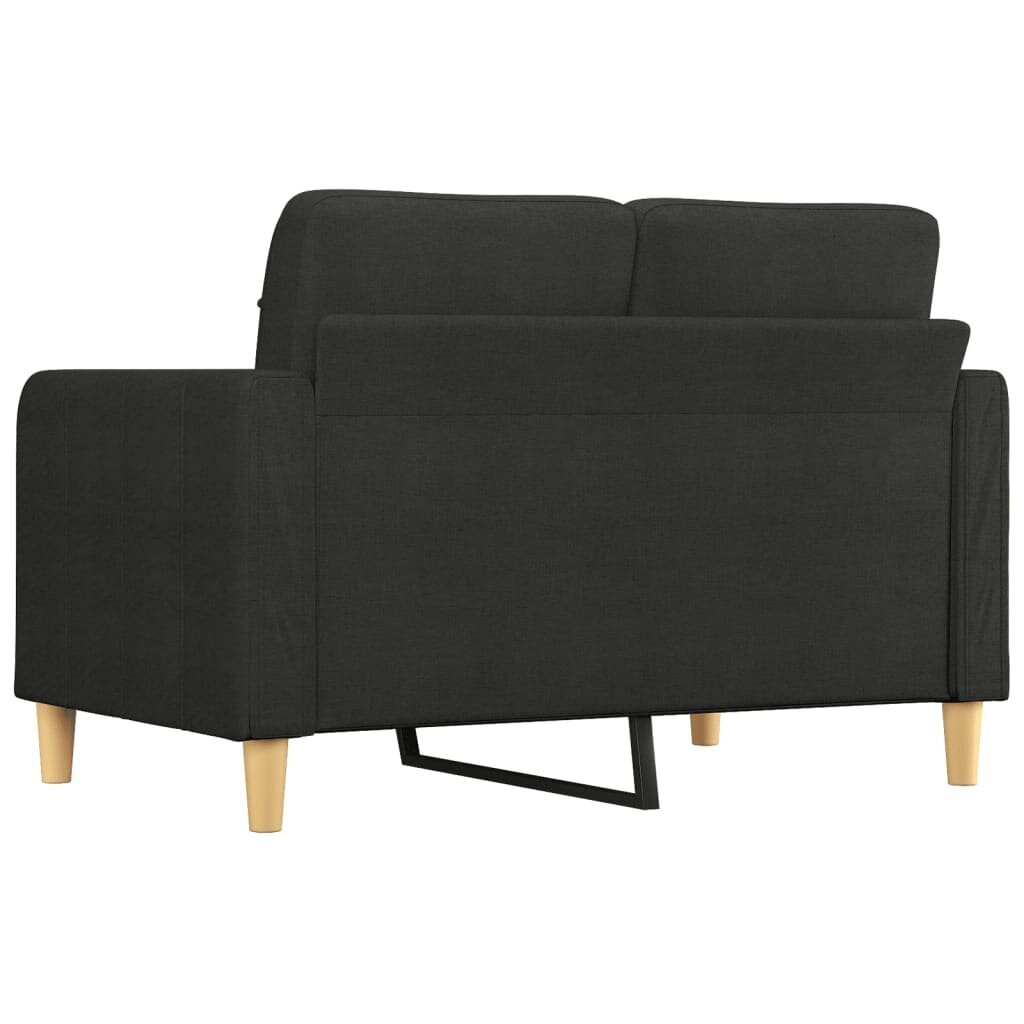 Dvivietė sofa vidaXL, 120cm, juoda kaina ir informacija | Sofos | pigu.lt