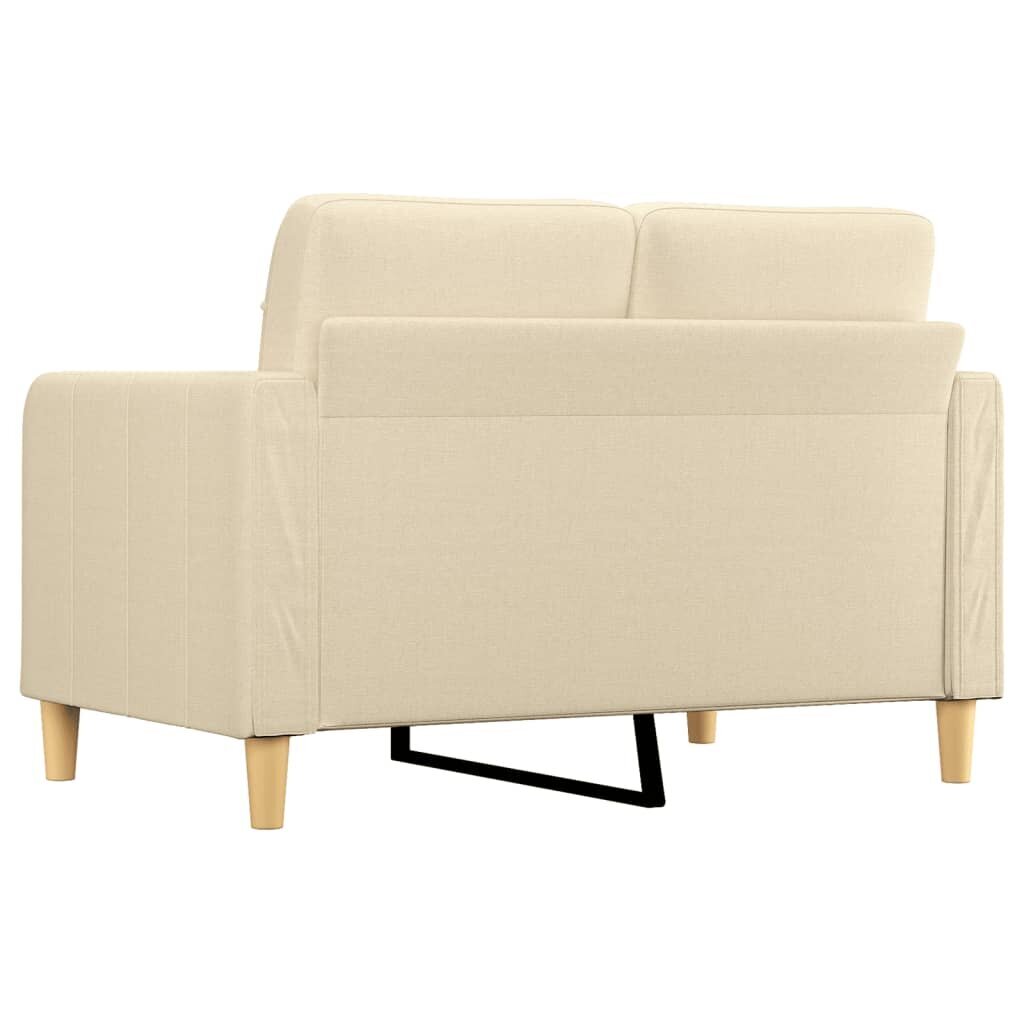 Dvivietė sofa vidaXL, 120cm, smėlio spalvos kaina ir informacija | Sofos | pigu.lt