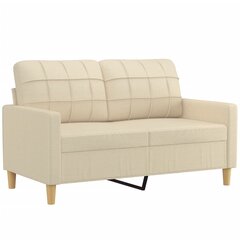 Dvivietė sofa vidaXL, 120cm, smėlio spalvos цена и информация | Диваны | pigu.lt