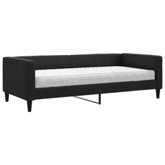 Sofa-lova vidaXL, 90x200 cm, juoda kaina ir informacija | Lovos | pigu.lt