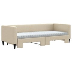 Sofa-lova vidaXL, 80x200 cm, smėlio spalvos kaina ir informacija | Lovos | pigu.lt