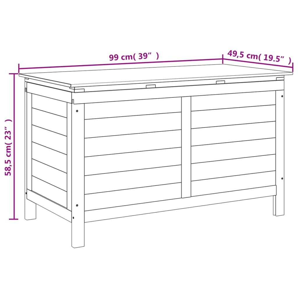 Sodo daiktadėžė, 99x49,5x58,5 cm kaina ir informacija | Komposto dėžės, lauko konteineriai | pigu.lt