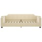 Sofa-lova vidaXL, 100x200 cm, smėlio spalvos kaina ir informacija | Lovos | pigu.lt