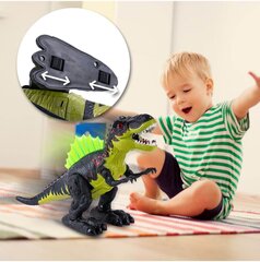 Interaktyvus T-rex dinozauras šviečia, riaumoja, vaikšto, kvėpuoja garais kaina ir informacija | Žaislai berniukams | pigu.lt