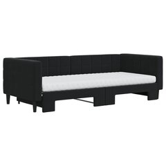 Sofa-lova vidaXL, 90x200 cm, juoda kaina ir informacija | Lovos | pigu.lt