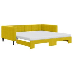 Sofa-lova vidaXL, 100x200 cm, geltona kaina ir informacija | Lovos | pigu.lt