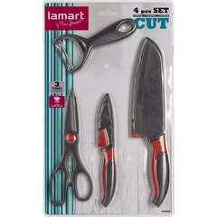 Lamart virtuvės įrankių rinkinys Cut, 4 dalių kaina ir informacija | Virtuvės įrankiai | pigu.lt