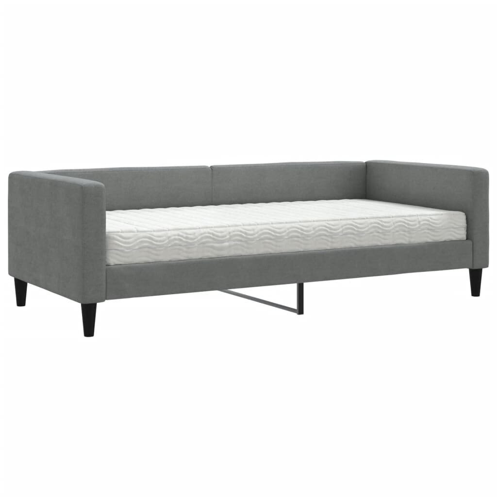 Sofa-lova vidaXL, 90x200 cm, pilka kaina ir informacija | Lovos | pigu.lt