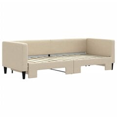 Sofa-lova vidaXL, 80x200 cm, smėlio spalvos kaina ir informacija | Lovos | pigu.lt