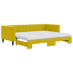 Sofa-lova vidaXL, 90x200 cm, geltona kaina ir informacija | Lovos | pigu.lt