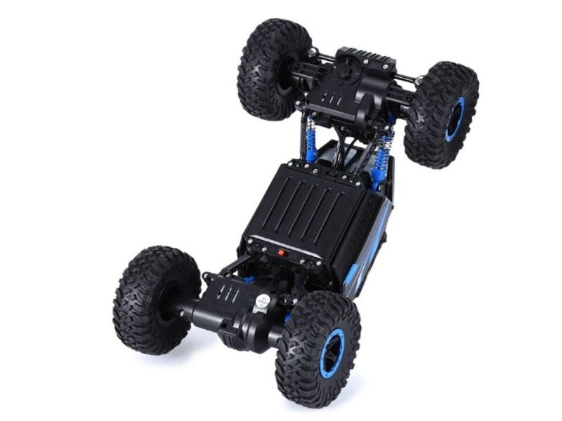 Radijos bangomis valdomas visureigis - džipas, Rock Crawler 2.4GHz 1:18, juodas/mėlynas kaina ir informacija | Žaislai berniukams | pigu.lt