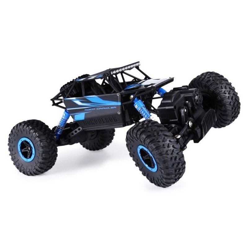 Radijos bangomis valdomas visureigis - džipas, Rock Crawler 2.4GHz 1:18, juodas/mėlynas kaina ir informacija | Žaislai berniukams | pigu.lt