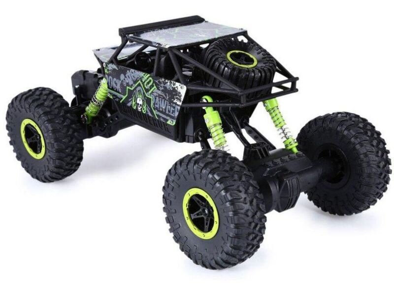 Radijos bangomis valdomas visureigis - džipas, Rock Crawler 2.4GHz 1:18, juoda/žalia kaina ir informacija | Žaislai berniukams | pigu.lt