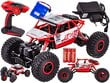 Radijos bangomis valdomas visureigis - džipas, Rock Crawler 2.4GHz 1:18, balta/raudona цена и информация | Žaislai berniukams | pigu.lt