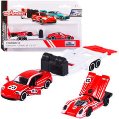 Metalinė automobilių rinkinio priekaba su lenktynininku Majorette Porsche Taycan kaina ir informacija | Žaislai berniukams | pigu.lt