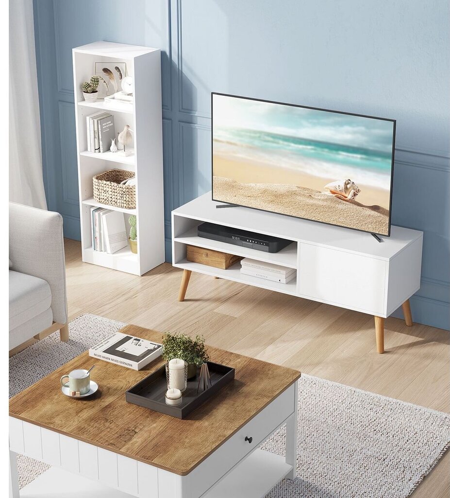 TV staliukas Vasagne, 40 x 120 x 49 cm, baltas kaina ir informacija | TV staliukai | pigu.lt