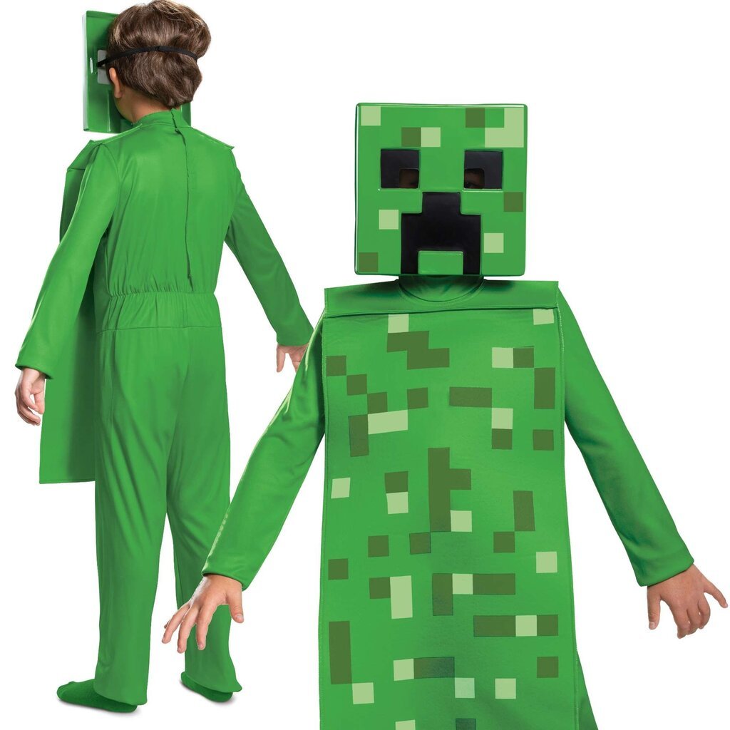 Kostiumas Minecraft Halloween Creeper, 137-149 cm цена | pigu.lt