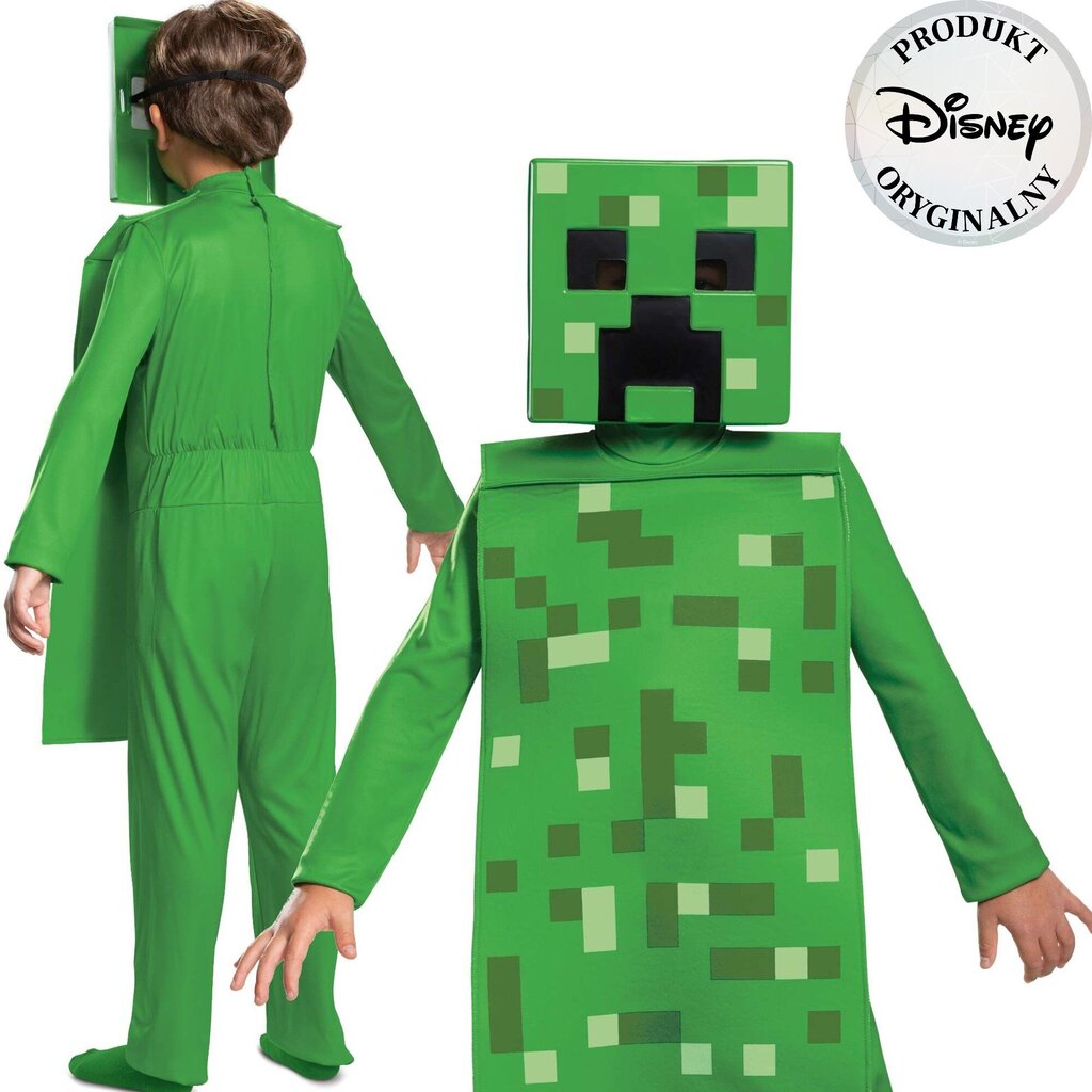 Kostiumas Minecraft Halloween Creeper, 137-149 cm цена | pigu.lt