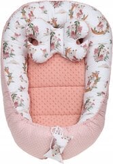 Kūdikio lizdelis su priedais Babymam, rožinis, 0-24 mėn цена и информация | Детские подушки, конверты, спальники | pigu.lt