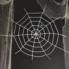 Helovino puošmena Pliušinis voratinklis, baltas цена и информация | Праздничные декорации | pigu.lt