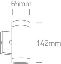 ONELight уличный настенный светильник Cylinders 67130/B цена и информация | Уличные светильники | pigu.lt