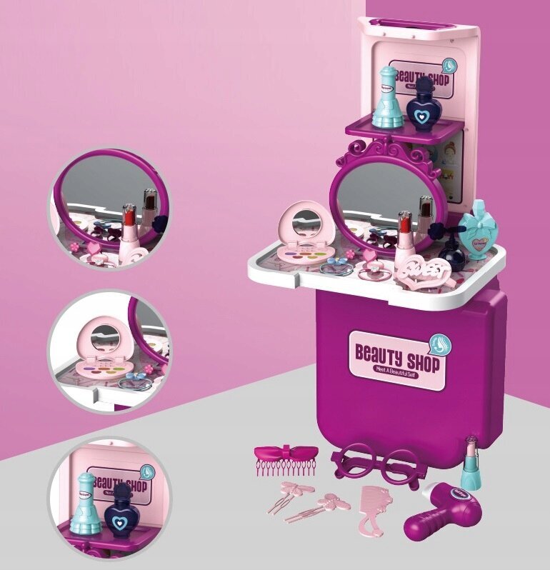 Vaikiškas tualetinis staliukas, rožinis цена и информация | Žaislai mergaitėms | pigu.lt