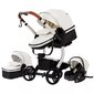 Universalus kūdikių vežimėlis 3-in-1, white kaina ir informacija | Vežimėliai | pigu.lt