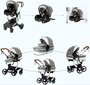 Universalus kūdikių vežimėlis 3-in-1, red цена и информация | Vežimėliai | pigu.lt