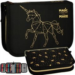 Mokyklinis penalas su priedais Starpak Unicorn 486099, 21x14x4 cm цена и информация | Пеналы | pigu.lt