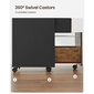 Naktinis staliukas su 3 stalčiais Vasagle, 43x42x67,5 cm, ruda kaina ir informacija | Spintelės prie lovos | pigu.lt
