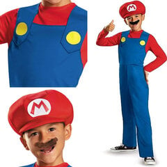 Karnavalinis kostiumas vaikams Super Mario, 127-136 cm kaina ir informacija | Karnavaliniai kostiumai | pigu.lt