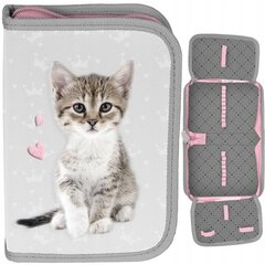 Mokyklinis penalas Paso Kitty PP23KC-P001BW, 19,5x13x3,5 cm цена и информация | Пеналы | pigu.lt