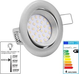 Светодиодные встраиваемые точечные потолочные светильники Lumare, 6шт, 6W, 230V, 400LM, белые цена и информация | Монтируемые светильники, светодиодные панели | pigu.lt