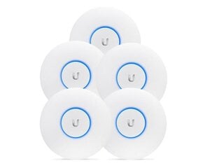 Точка доступа Wi-fi Ubiquiti UniFi UAP-AC-LR-5 (5-Pack) 2.4 - 5.867 Mbit цена и информация | Маршрутизаторы (роутеры) | pigu.lt