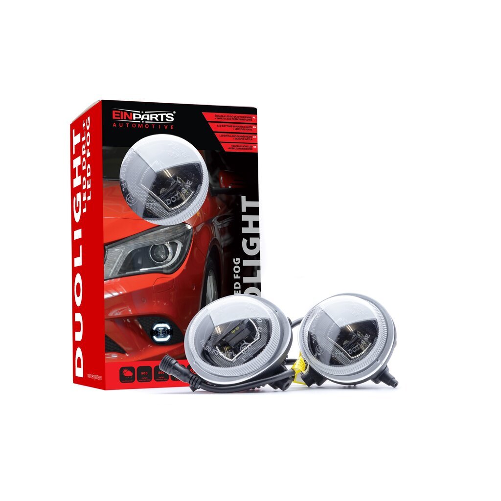 EinParts DL36 Dieniniai žibintai LED DRL Rūko žibintai 6000K 12/24V, skirti Mazda 2/3/5/6, CX-5/7/9 kaina ir informacija | Automobilių žibintai | pigu.lt