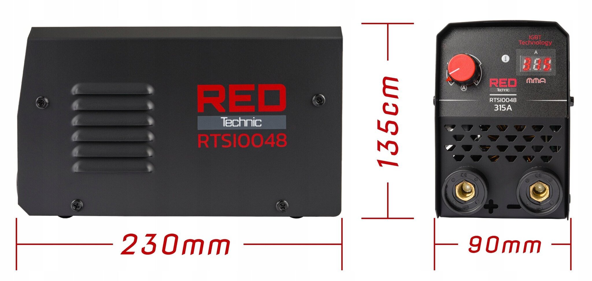 Suvirinimo inverteris LCD 315A Igbt Red Technic цена и информация | Suvirinimo aparatai, lituokliai | pigu.lt
