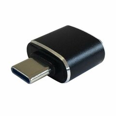 Кабель Aisens Mini adaptador USB 3.1 Gen2 3A, tipo USB-C/M-A/H, Negro цена и информация | Адаптеры, USB-разветвители | pigu.lt