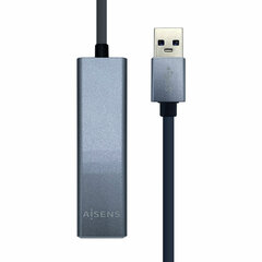 USB-разветвитель Aisens Conversor USB 3.0 a ethernet gigabit 10/100/1000 Mbps + Hub 3 x USB 3.0, Gris, 15 cm цена и информация | Aisens Компьютерная техника | pigu.lt