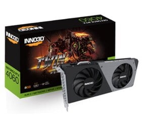 Inno3D GeForce RTX 4060 Twin X2 (N40602-08D6-173051N) цена и информация | Видеокарты (GPU) | pigu.lt