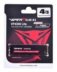 Patriot Viper VP4300L цена и информация | Внутренние жёсткие диски (HDD, SSD, Hybrid) | pigu.lt